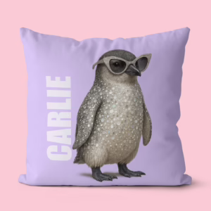 Canvas Cushion - Glam Penguin