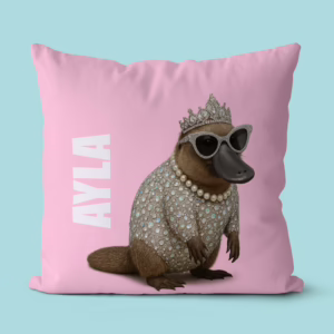 Canvas Cushion - Glam Platypus