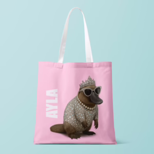 Canvas Tote Bag - Glam Platypus