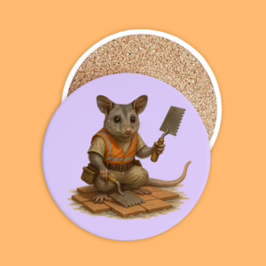 Ceramic Coaster - Tradie Possum