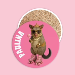 Ceramic Coaster - Glam Possum