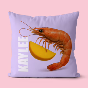 Canvas Cushion - Prawn