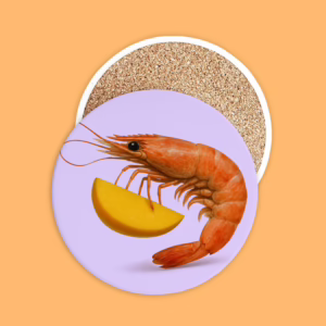 Ceramic Coaster - Prawn