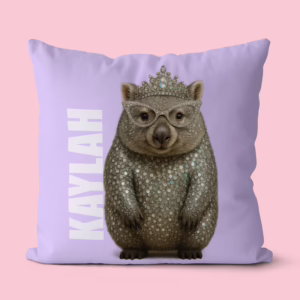 Canvas Cushion - Glam Wombat