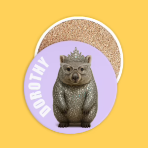Ceramic Coaster - Glam Wombat
