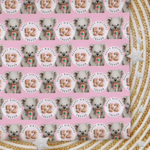 Custom Personalised Age Wrapping Paper - Koala