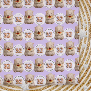 Custom Personalised Age Wrapping Paper - Wombat