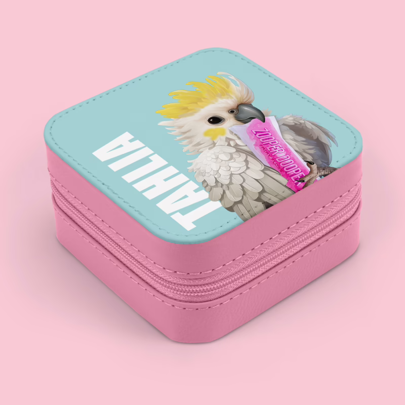 Travel Jewellery Case - Cockatoo