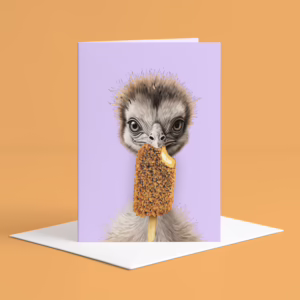 Australian Animal Greeting Card - Emu