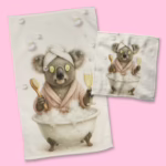 Hand Towel & Washer Set - Spa Day Koala
