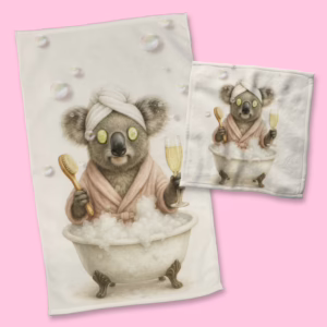 Hand Towel & Washer Set - Spa Day Koala
