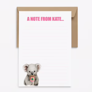 Personalised Aussie Animal Notepaper Pack - Koala