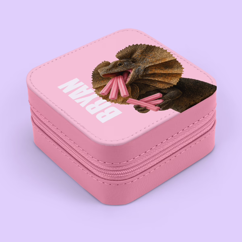 Travel Jewellery Case - Frilled Neck Lizard