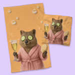 Hand Towel & Washer Set - Spa Day Quokka
