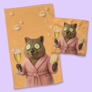 Hand Towel & Washer Set - Spa Day Quokka