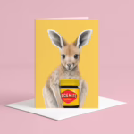 Australian Animal Greeting Card - Kangaroo