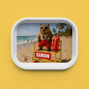 Trinket Tray - Beach Party Wombat