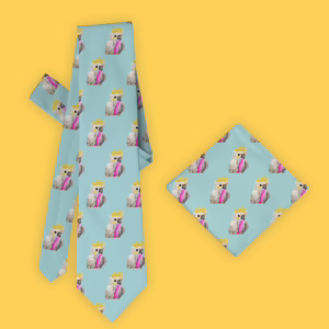 Australian Animal Iconic Tie & Pocket Square Set - Cockatoo