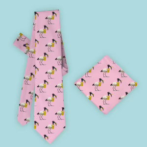 Australian Animal Iconic Tie & Pocket Square Set - Ibis