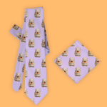 Australian Animal Iconic Tie & Pocket Square Set - Wombat