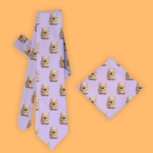 Australian Animal Iconic Tie & Pocket Square Set - Wombat