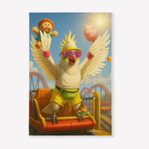 Kitchen Tea Towel - 80's Vibes Cockatoo