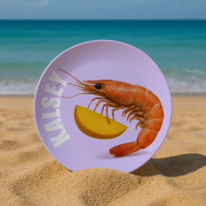 Melamine Dinner Plate - Prawn