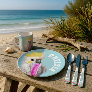 Melamine Adults Dinner Set - Cockatoo