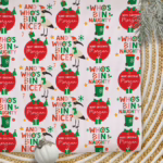 Personalised Christmas Wrapping Paper - Bin Chicken Naughty Nice
