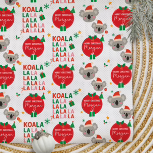 Personalised Christmas Wrapping Paper - Koala La La La