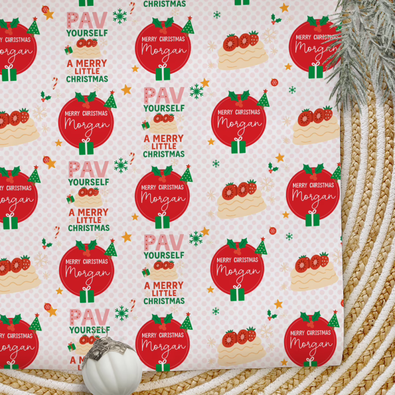 Personalised Christmas Wrapping Paper - Pav Yourself A Merry Little Christmas