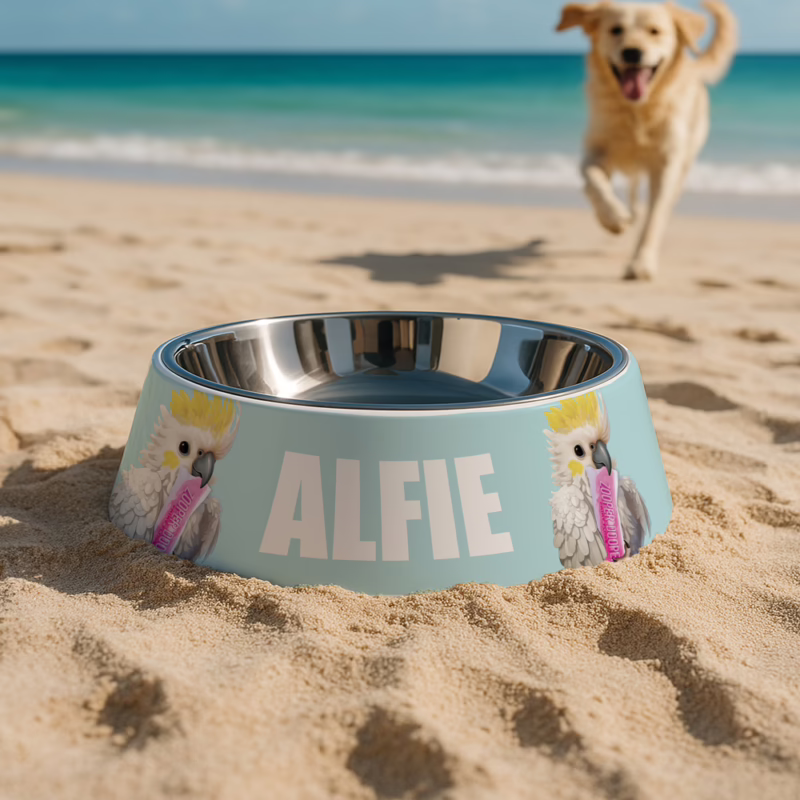 Australian Animal Dog Bowl - Cockatoo