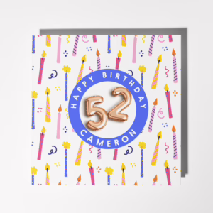 Personalised Birthday Age Card - Birthday Candles