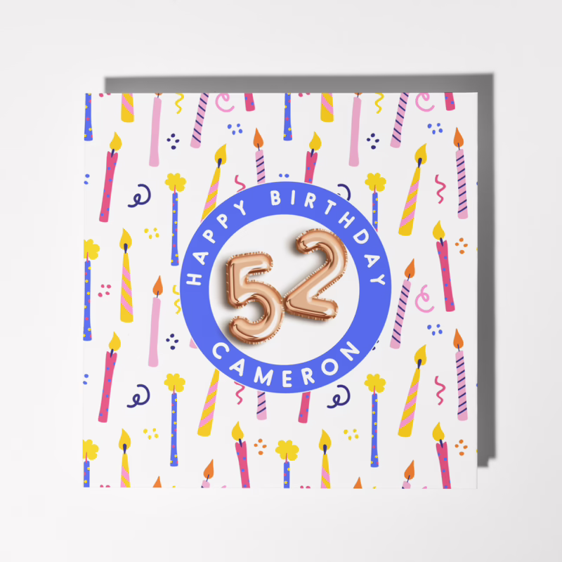 Personalised Birthday Age Card - Birthday Candles