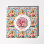 Personalised Kids Birthday Age Card - Princess Party