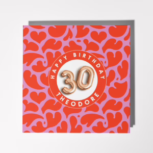 Personalised Birthday Age Card - I Heart You
