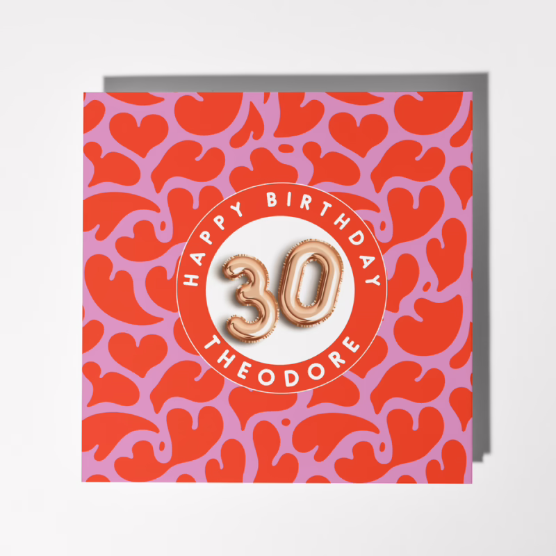 Personalised Birthday Age Card - I Heart You