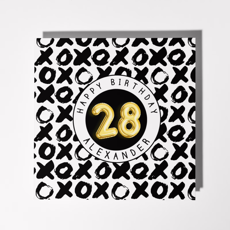 Personalised Birthday Age Card - XOXO
