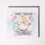 Personalised Kids Birthday Age Card - Unicorn