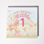 Personalised Kids Birthday Age Card - Farming Sweetness