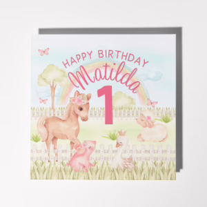Personalised Kids Birthday Age Card - Farming Sweetness