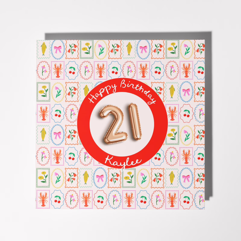 Personalised Birthday Age Card - Amalfi
