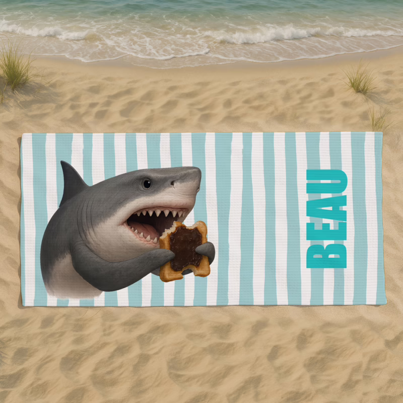 Sand Free Beach & Gym Towels - Shark