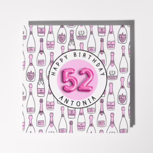 Personalised Birthday Age Card - Champagne