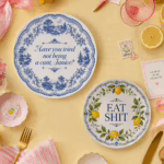 Dirty Print Melamine Plates