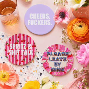 Dirty Print Ceramic Coasters